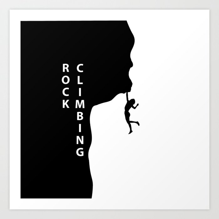 Rock climbing Art Print