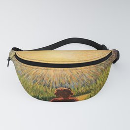 Sicilian sunset, 1921 romantic floral landscape painting by Pippo Rizzo Fanny Pack