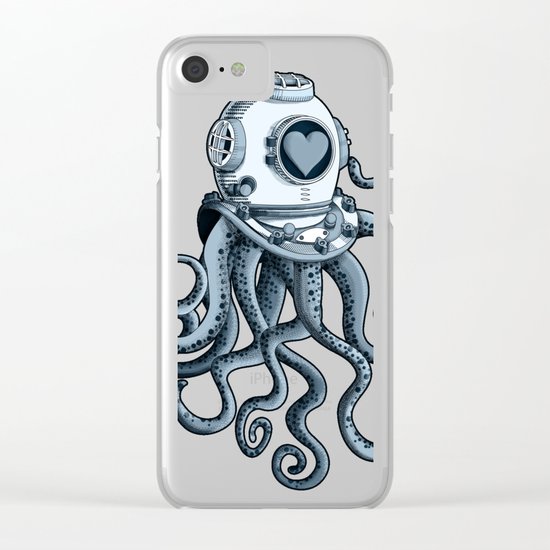 I'm falling in love with you? (blue gray) Clear iPhone Case