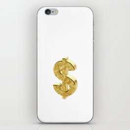 Gold Money Sign iPhone Skin