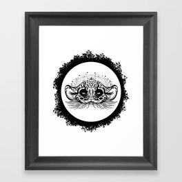Half Cute Wild Cat Framed Art Print