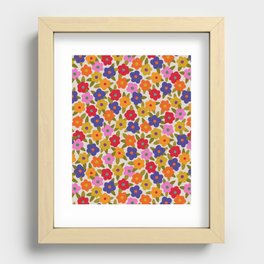 Tiny Flower Pattern Recessed Framed Print