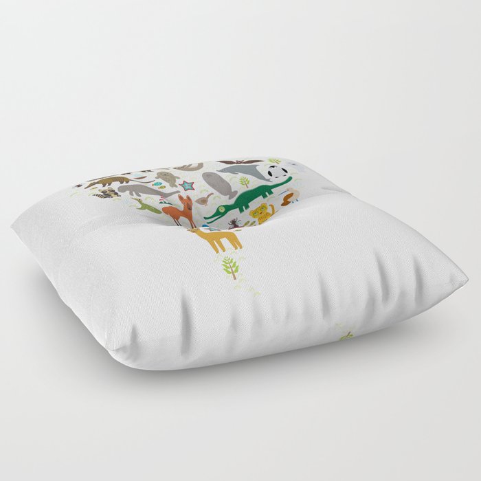 South America Sloth Anteater Toucan Lama Bat Fur Seal Armadillo Boa South America Sloth Anteater Toucan Lama Bat Fur Seal Armadillo Boa Manatee Monkey Dolphin Floor Pillow By Ekaterinap Society6