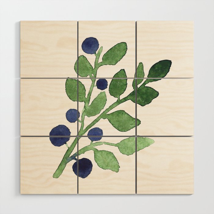 Blueberry  Wood Wall Art