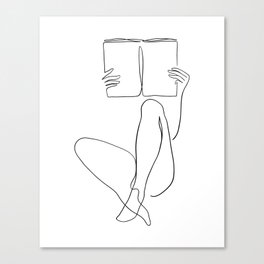 Reading Naked n.2 Canvas Print