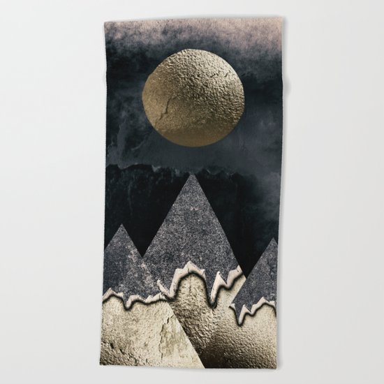 golden moon Beach Towel