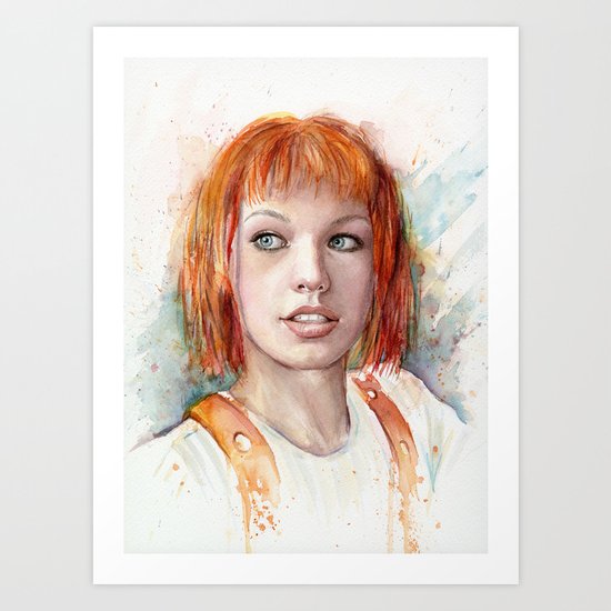 Leeloo Portrait Fifth Element Art Art Print