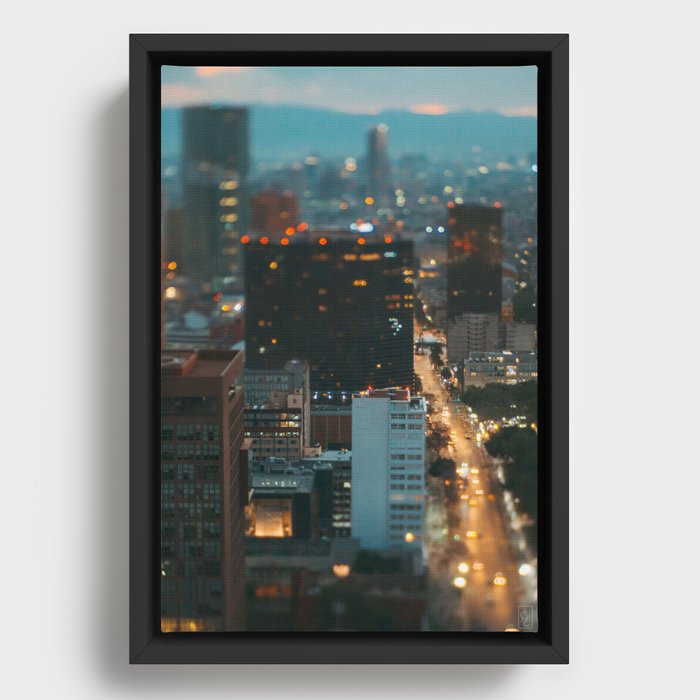 Small Places from the Big Mexico City (II) Framed Canvas