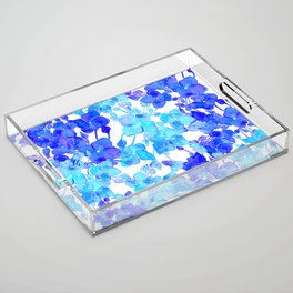 Blue blooms Acrylic Tray