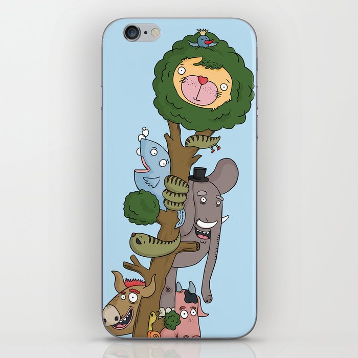 The Animals of the Jungle Tree iPhone Skin