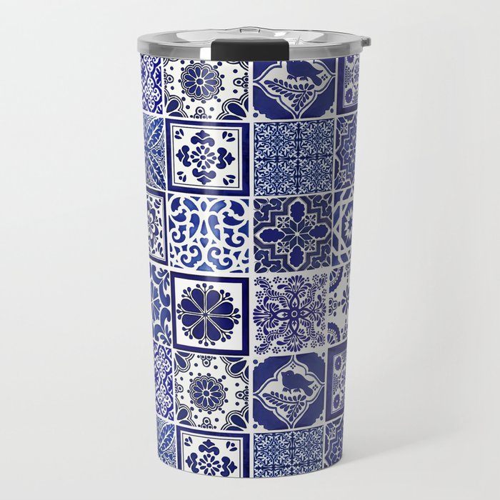 Talavera Tiles Blue Travel Mug