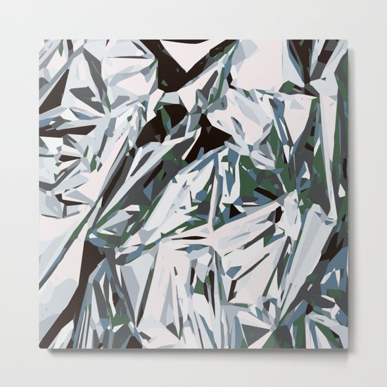 silver foil Metal Print