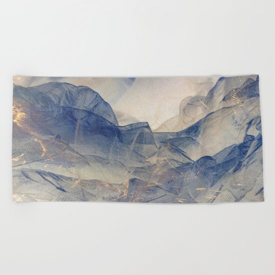 Tulle Mountains Beach Towel