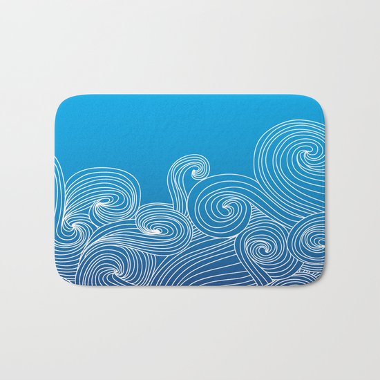 Ocean Waves Bath Mat