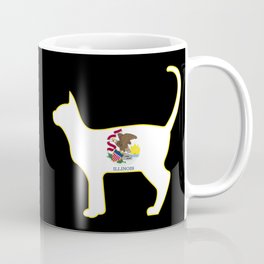 State of Illinois Flag for Cat Lovers Coffee Mug
