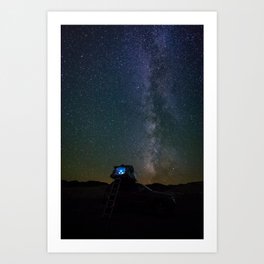 Camping Out Under the Stars and Dreaming of the Milky Way Art Print | Stars, Photo, Long Exposure, Milky Way, Sky, Night, Space, Curated, Color, Camping 