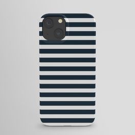 Stripes - Navy + White iPhone Case
