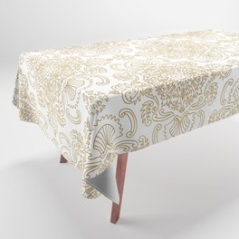 Rococo Filigree Motif // Luxe White Tablecloth