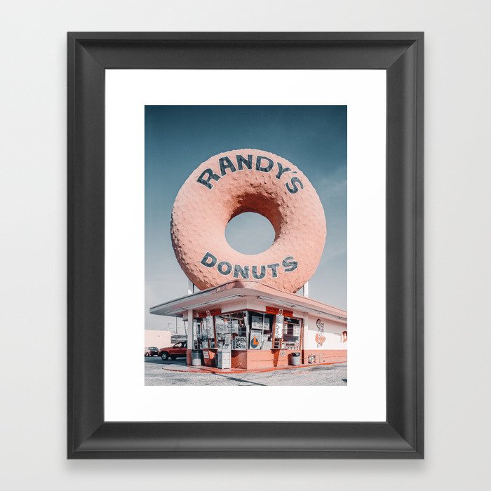 Street Photography - Randy's Donuts Framed Art Print