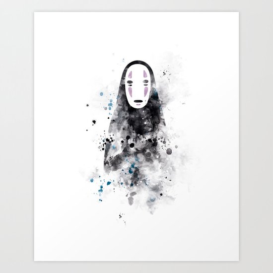 No Face Art Print by monn | Society6
