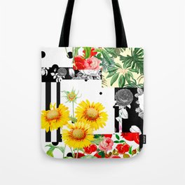 Italian,Sicilian art,patchwork,summer Flowers Tote Bag