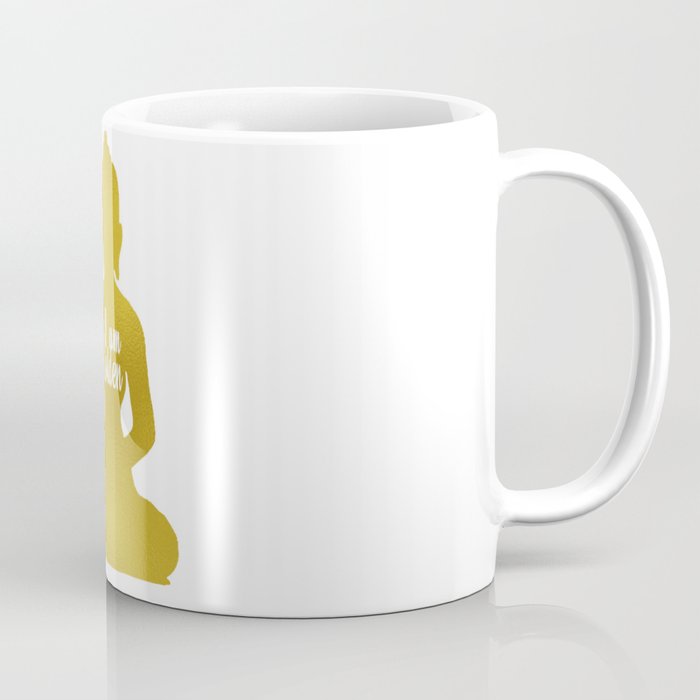 Golden Buddha on White Coffee Mug
