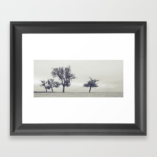 bleak trees... Framed Art Print
