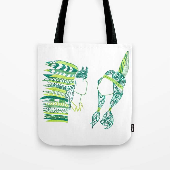 Peter Pan and Tiger Lilly Tote Bag