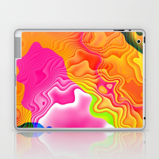 Vivid Neon shapes Laptop & iPad Skin