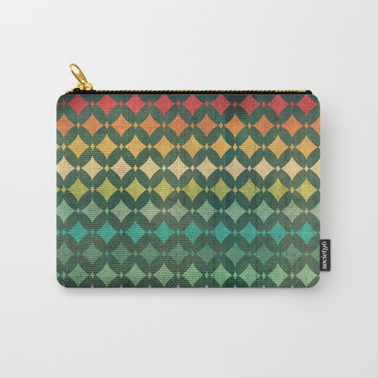Vintage Rainbow Pattern Carry-All Pouch