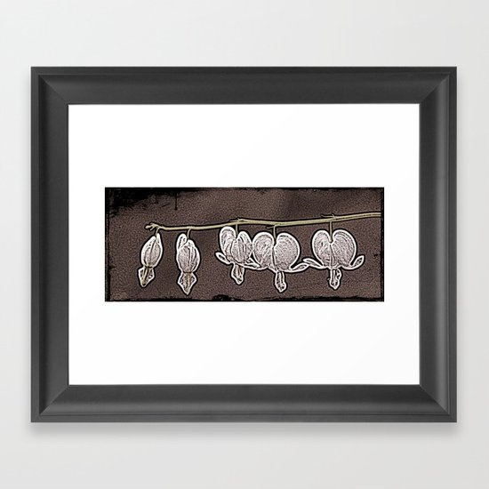 bleeding heart Framed Art Print
