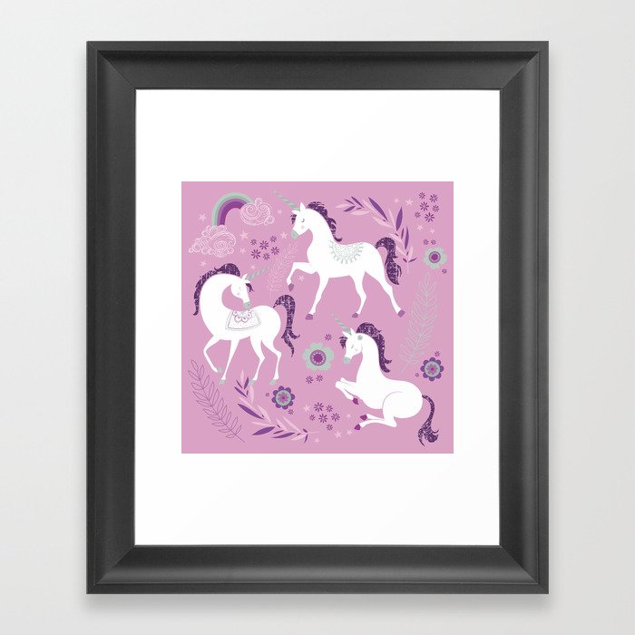 Unicorn Dance Framed Art Print