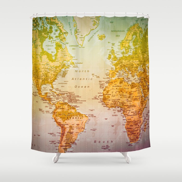 Colorful World Shower Curtain