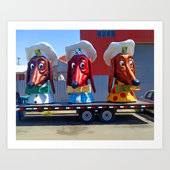 Doggie Diner Heads Art Print