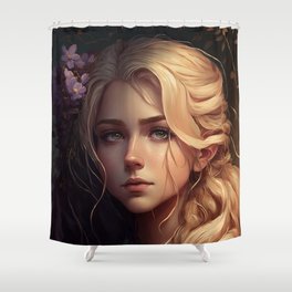 The Girl with the Golden Hair Shower Curtain