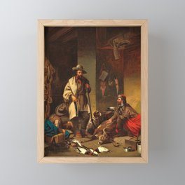 The Trapper's Cabin, 1858 by John Mix Stanley Framed Mini Art Print