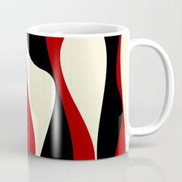 Ebb and Flow 4 - Red & Cream Coffee Mug
