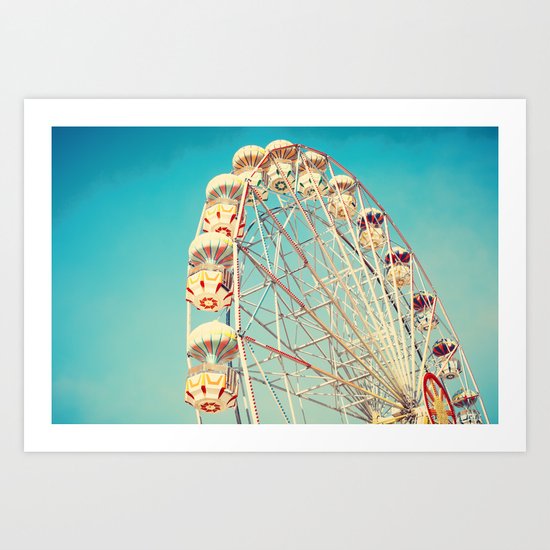 All Die Young, Ferris Wheel on Blue Sky Art Print