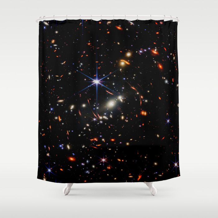 dark Galaxies of the Universe Webb's First Deep Field (NIRCam Image)  Shower Curtain