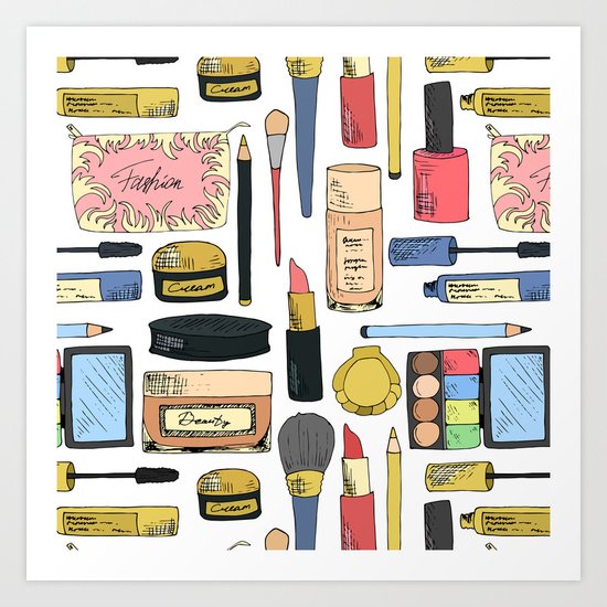 Cosmetic pattern Art Print