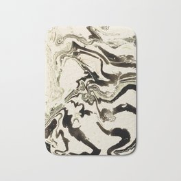 Ghost Ascending a Staircase Bath Mat | Sophisticated, Organiclines, Zen, Painting, Wabisabi, Vintage, Ethereal, Ink, Soothing, Suminagashi 