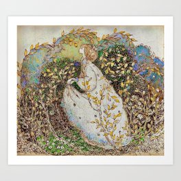 “Among the Bracken” by Annie French (1922) Art Print