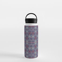 Abstract Triangles of Maroon Blue and Gold Water Bottle