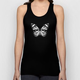 Monarch Butterfly | Vintage Butterfly | Black and White | Tank Top
