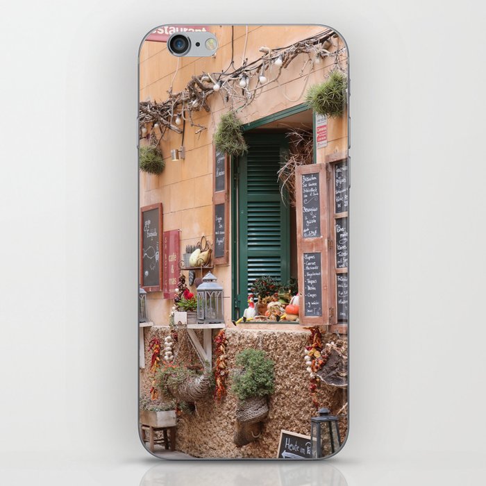 Spain Photography - Small Restaurant Entrance In A Narrow Street iPhone Skin