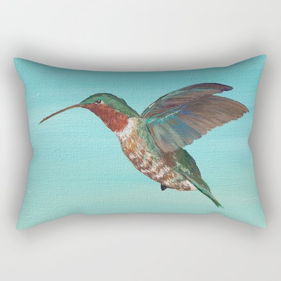 Hummingbird on the Move Rectangular Pillow