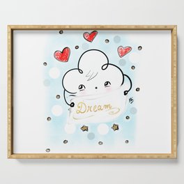 Cute cloud illustration - Dream Serving Tray