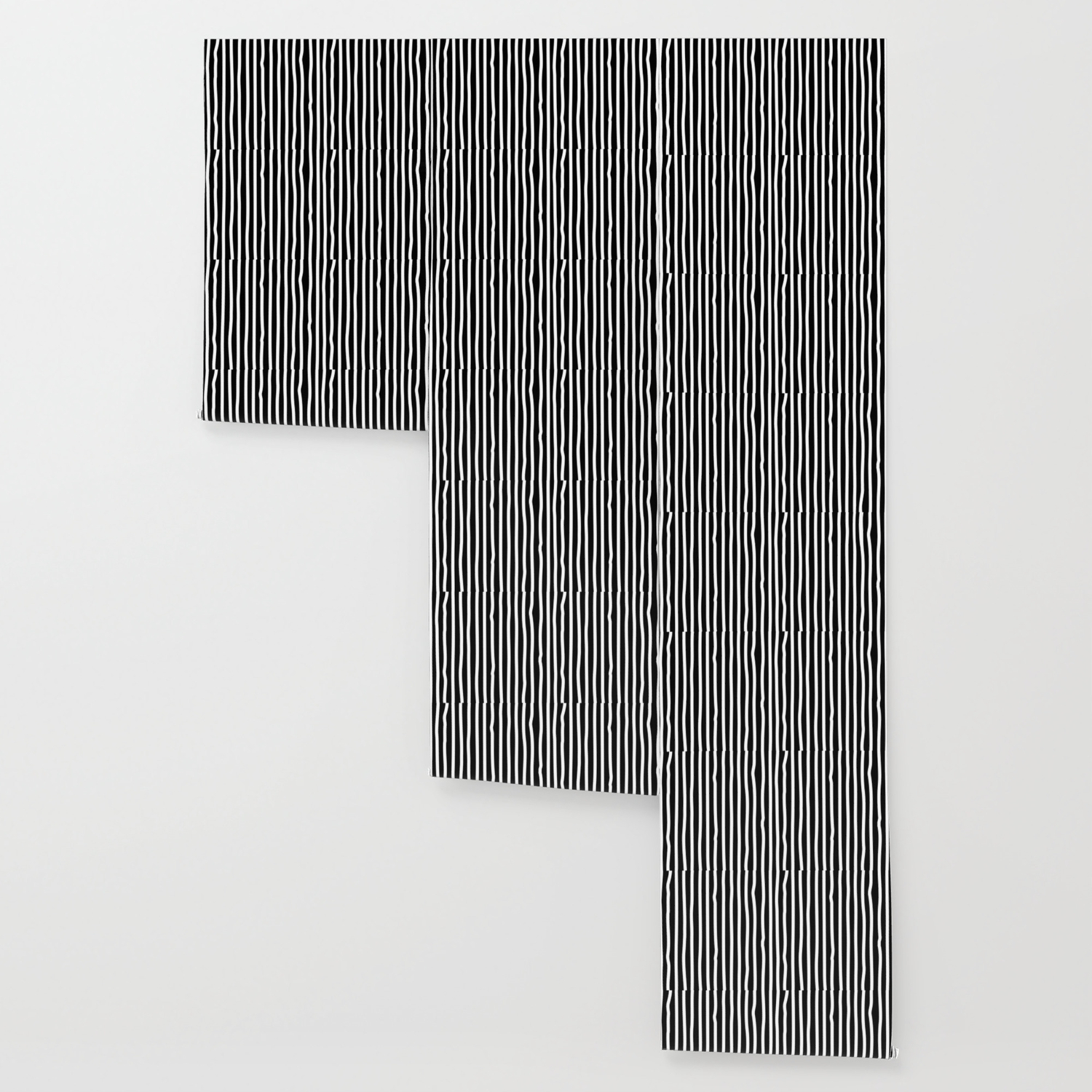 White Drawing Stripes Black And White Striped Pattern Wallpaper