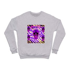 Flaming Skull Tumbler Wrap Glitter  Crewneck Sweatshirt