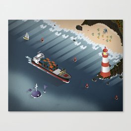 A Day on the Coast Canvas Print